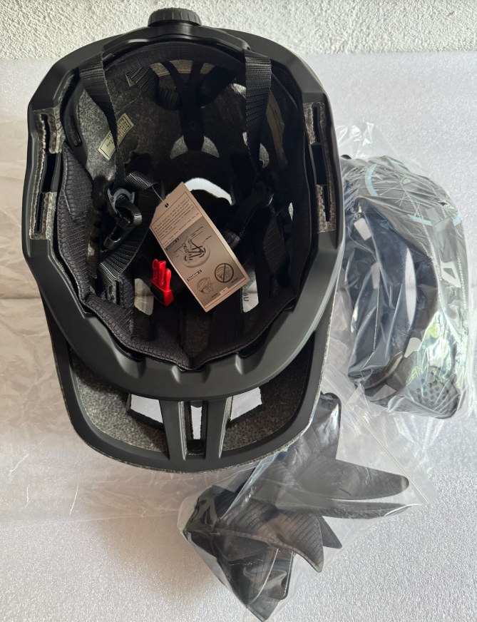 Casca protectie 2 in 1 Lixada, reglabila, sistem ventilatie 52-58cm, negru cu portocaliu - imagine 5