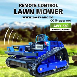 Robot de tuns iarba AWY 550 PRO Hybrid Lawn Mower – motor termic Loncin, 9CP, 244CC, Euro 5, in 4 timpi, telecomanda profesionala, cu senile, urca pante de 45°