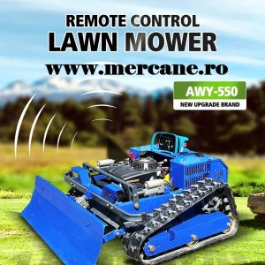 Robot de tuns iarba AWY 550 PRO Hybrid cu lama zapada, motor termic LONCIN, telecomanda profesionala, cu senile