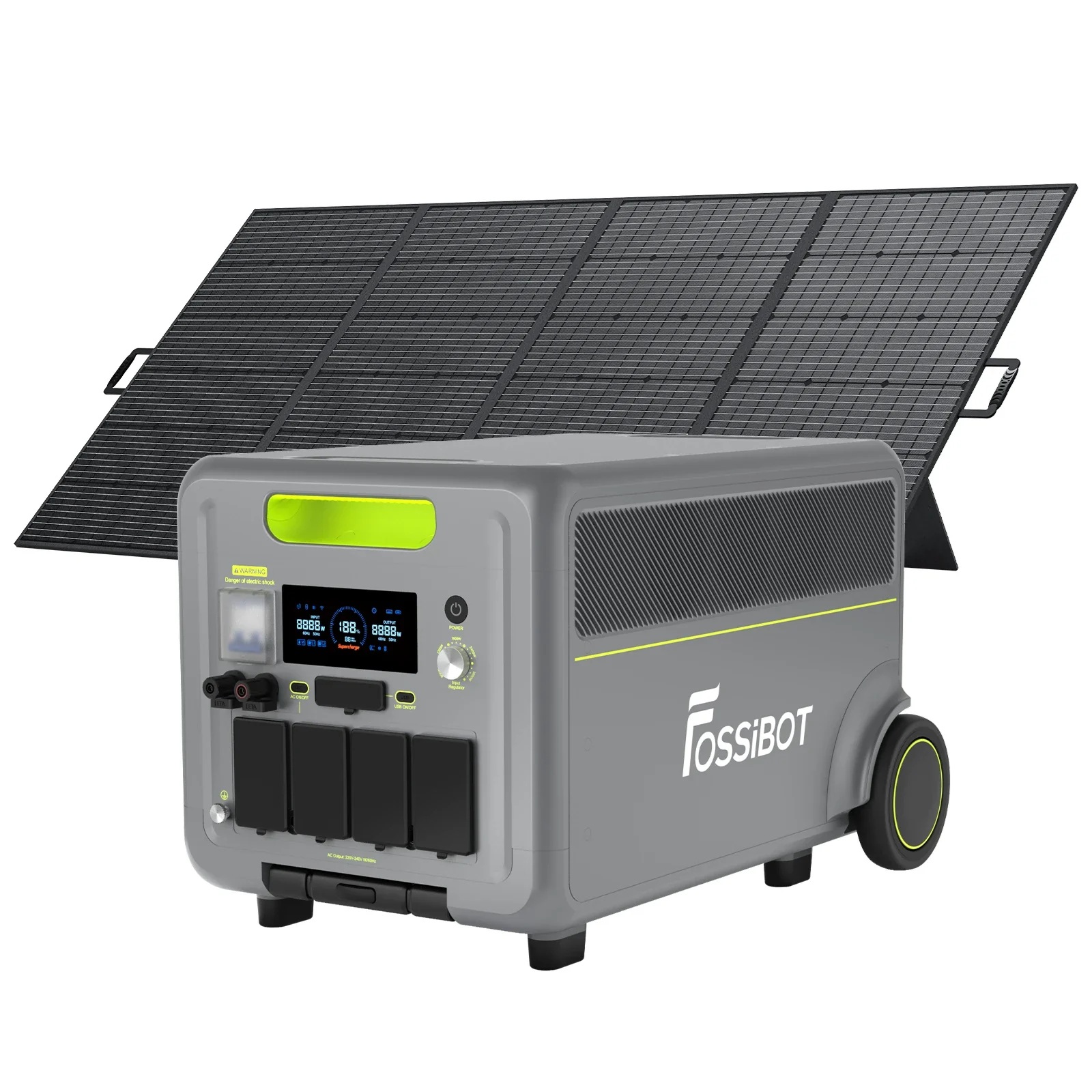 Centrala electrica portabila FOSSIBOT F7200 de 5222.4Wh, capacitate de 7200W iesire, incarcare rapida hibrida de 5200W, <10ms UPS Switchover, baterie EV-Grade LiFePO4 cu 6500+ cicluri, generator solar - imagine 6