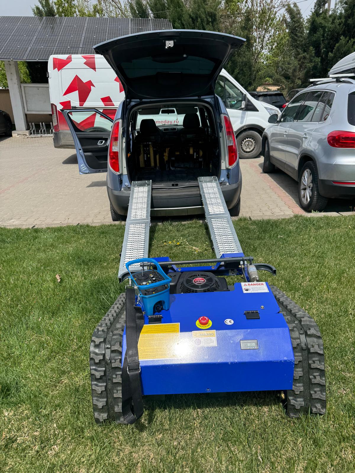 Robot de tuns iarba AWY550 PRO hybrid cu lama detasabila si rampe pliabile, motor Loncin, telecomanda - imagine 32