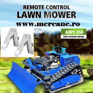 Robot de tuns iarba AWY 550 PRO Hybrid cu lama zapada si rampe, motor termic LONCIN, telecomanda