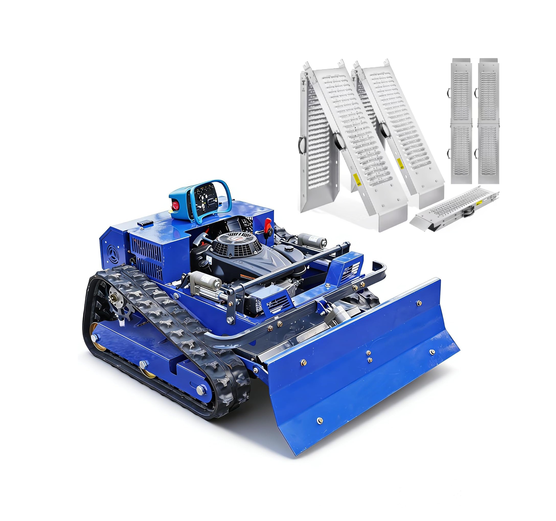 Robot de tuns iarba AWY550 PRO hybrid cu lama detasabila si rampe pliabile, motor Loncin, telecomanda
