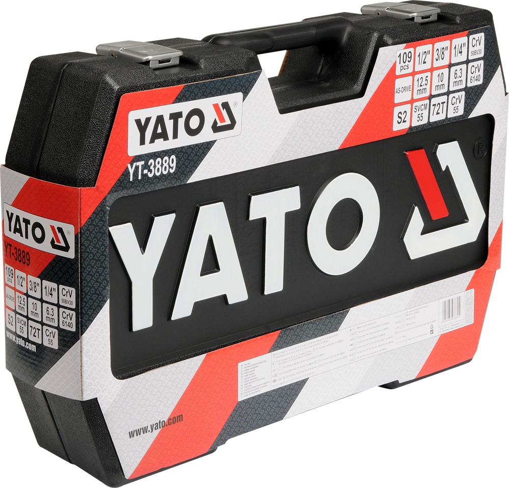 Trusa de Scule Profesionala YATO XXL, CR-V-Mo, 129 piese, cod YT-38881 - imagine 3