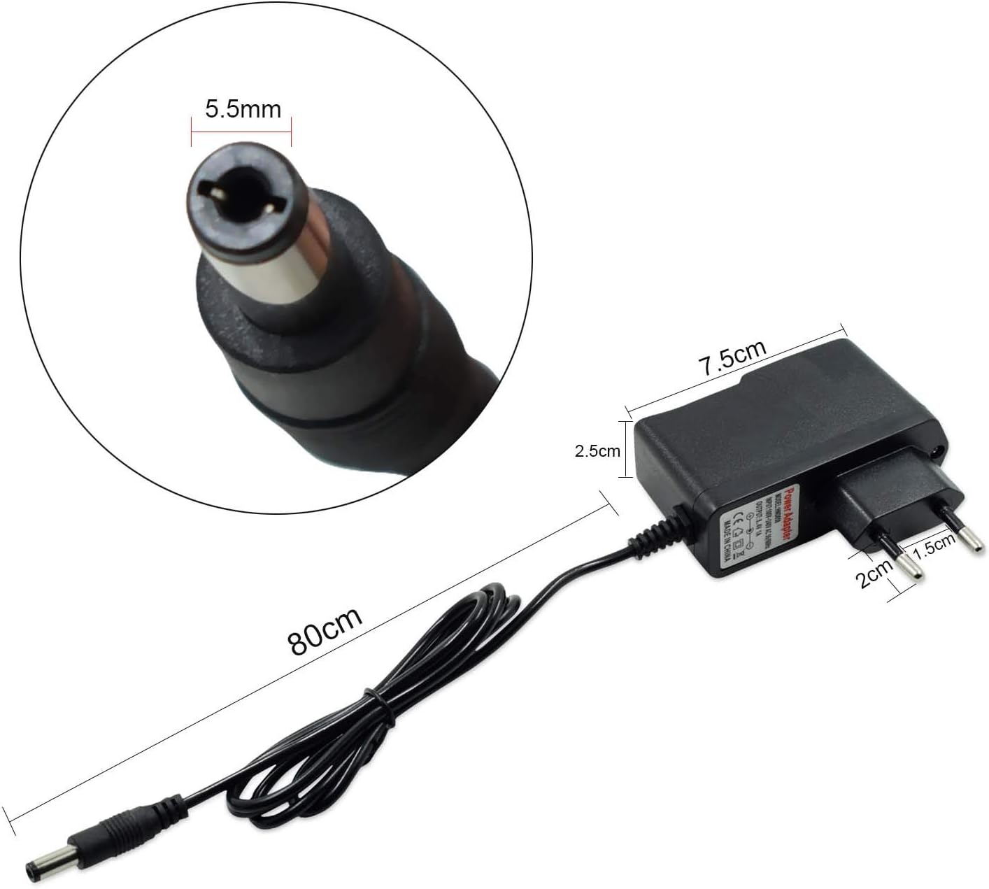 Incarcator de alimentare, universal 8,4V la 1000mA (1A), pentru telecomanda AWY550 - imagine 3