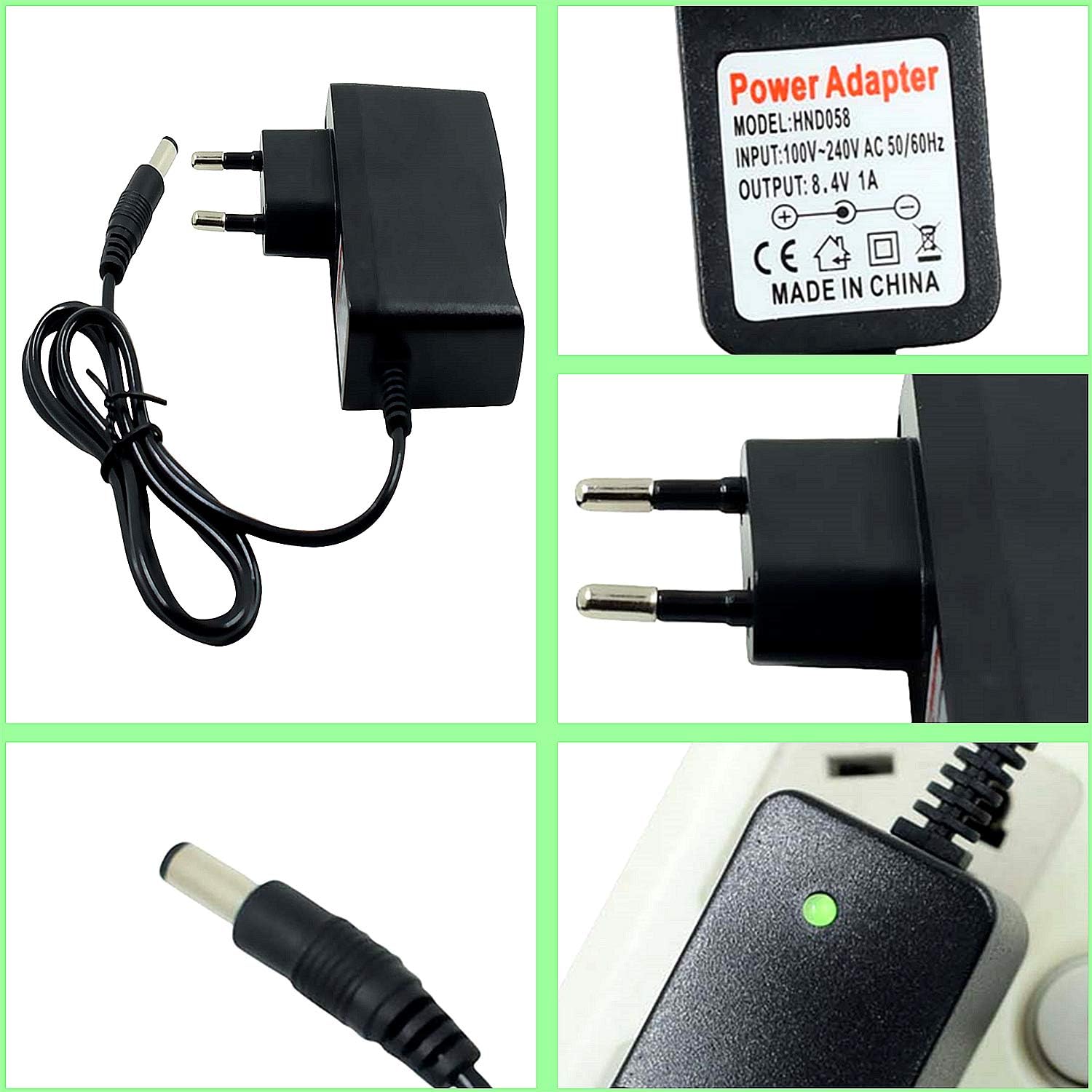 Incarcator de alimentare, universal 8,4V la 1000mA (1A), pentru telecomanda AWY550 - imagine 8