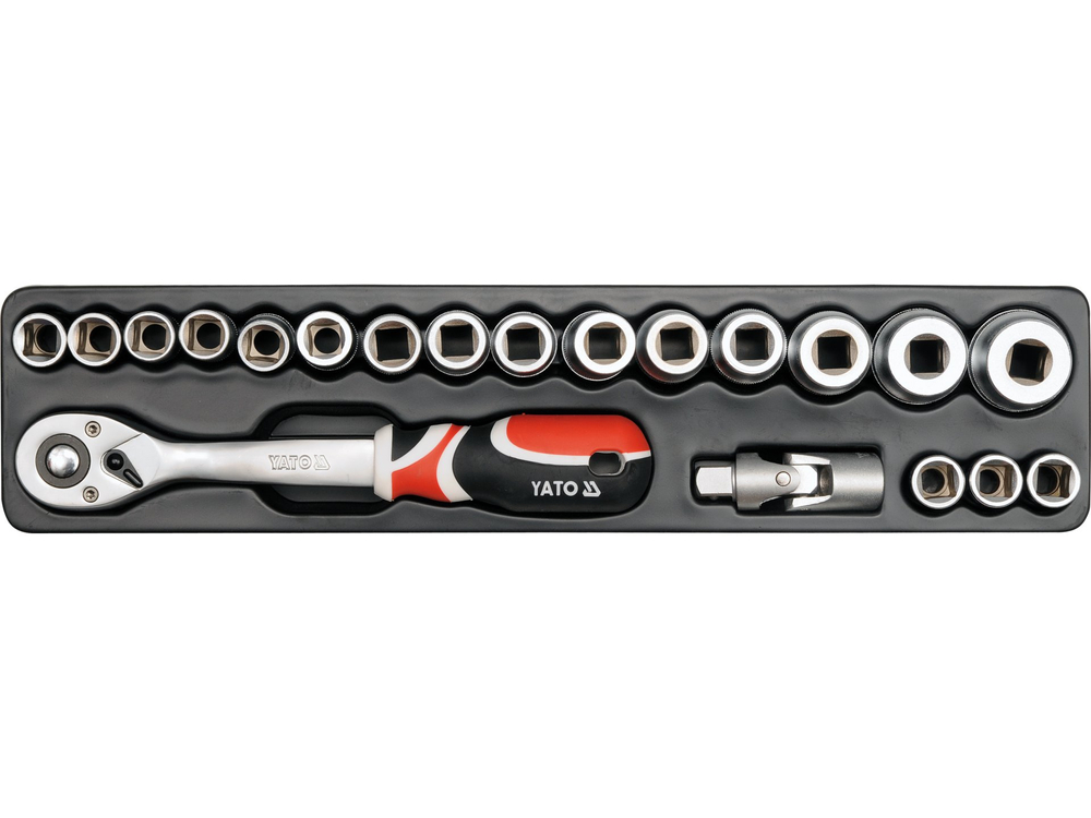 Trusa scule metalica, cutie multifunctionala cu 63 piese Yato, YT-3895 - imagine 4