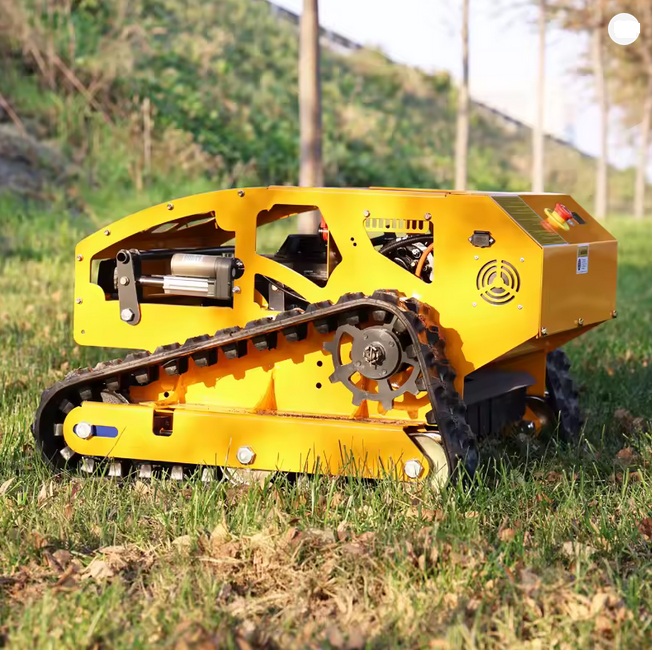 Robot de tuns iarba Mercane AWY550H Hybrid Lawn Mower, motor Loncin, 224CC, Euro 5, in 4 timpi, telecomanda, cu senile, galben - imagine 7