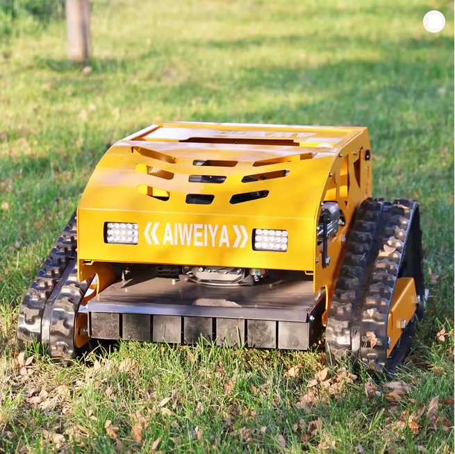 Robot de tuns iarba Mercane AWY550H Hybrid Lawn Mower, motor Loncin, 224CC, Euro 5, in 4 timpi, telecomanda, cu senile, galben - imagine 5