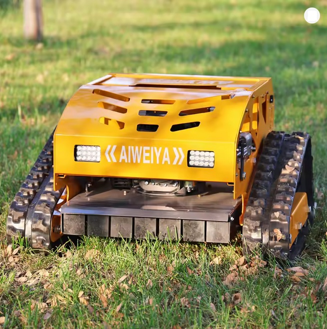 Robot de tuns iarba Mercane AWY550H Hybrid Lawn Mower, motor Loncin, 224CC, Euro 5, in 4 timpi, telecomanda, cu senile, galben - imagine 6