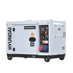 Generator de curent monofazat de 6,5kWA cu motor diesel Hyundai. cod DHY-8600SE