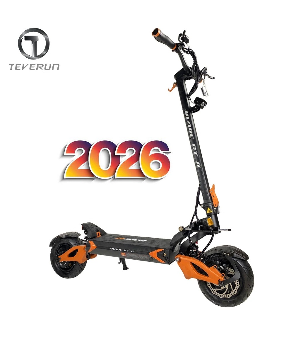 Trotineta electrica Teverun Blade GT II Plus, 3200W, baterie de 60V cu 31,5 Ah, cu NFC, frane hidraulice, suspensie KKE, roti de 11 inch